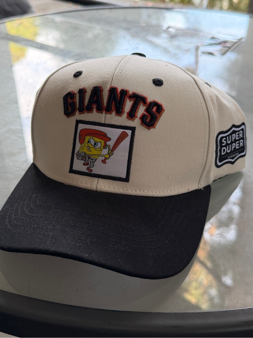 Giants Two-Tone Baseball Cap — Cream and Black